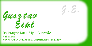 gusztav eipl business card