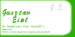 gusztav eipl business card